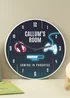 Personalised Memento Company Gaming Wooden Childrens Clock Multi - One Size Image 2