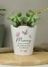 Personalised Memento Company Butterfly Plant Pot Multi - One Size Image 3