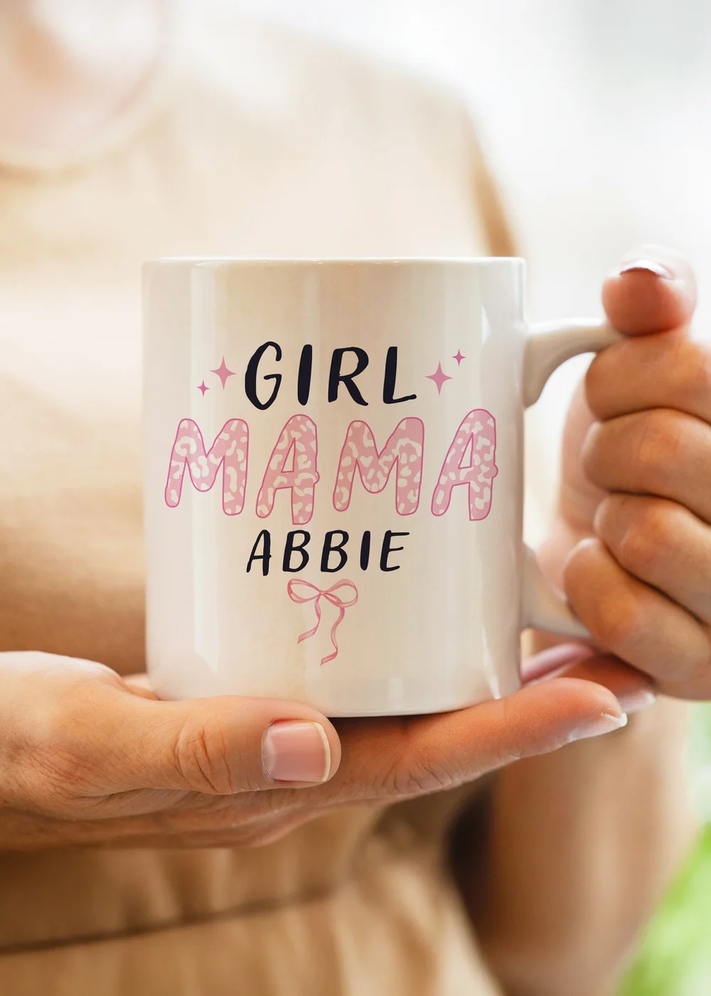 Personalised Memento Company Girl Mama Mug White - One Size Image 2