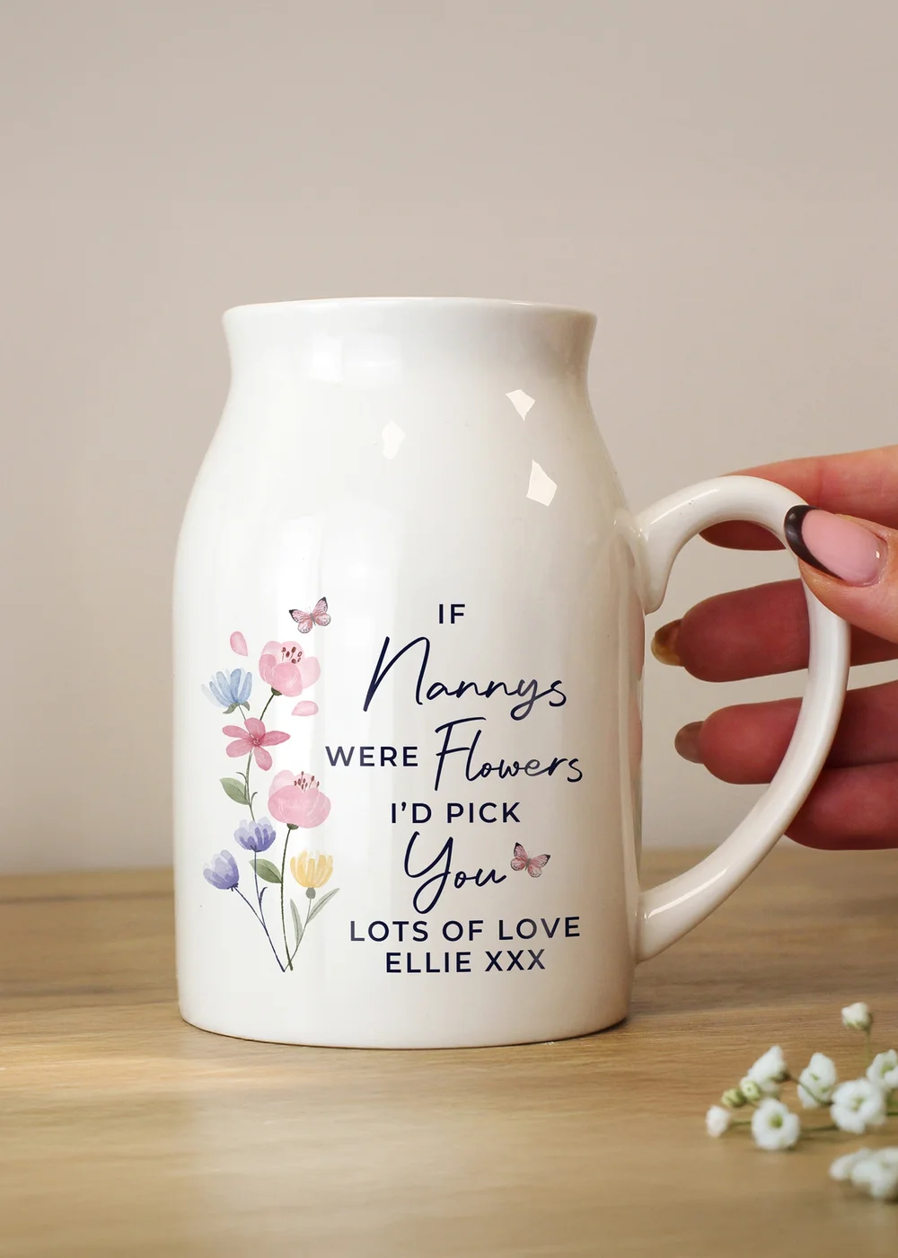 Personalised Memento Company I'd Pick You Jug Vase White - One Size Image 2
