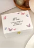 Personalised Memento Company Butterfly Wooden Keepsake Box Multi - One Size Image 2