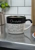 Personalised Memento Company Black Dipped Dash Ceramic Mug - One Size Image 2
