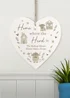 Personalised Memento Company Highland Cow Heart Ornament White - One Size Image 3
