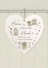 Personalised Memento Company Highland Cow Heart Ornament White - One Size Image 2