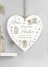Personalised Memento Company Highland Cow Heart Ornament White - One Size Image 1