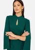 Yumi Green Fitted Midi Dress With Flute Sleeves - 16 Image 3