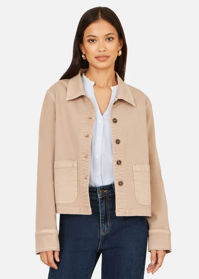 Yumi Canvas Jacket With Patch Pockets