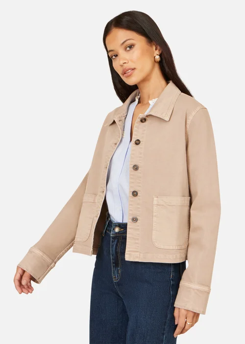 Yumi Canvas Jacket With Patch Pockets - 10 Image 3