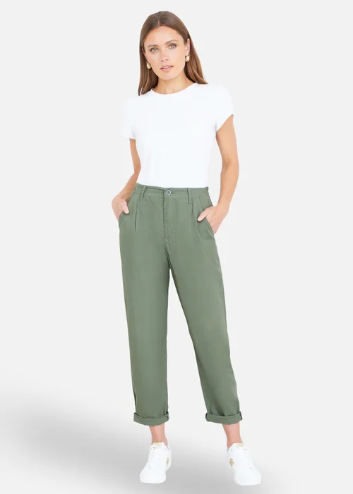 Yumi Cotton Canvas Chino Trousers - 10 Image 1