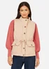 Yumi Beige Quilted Utility Gilet - S Image 1