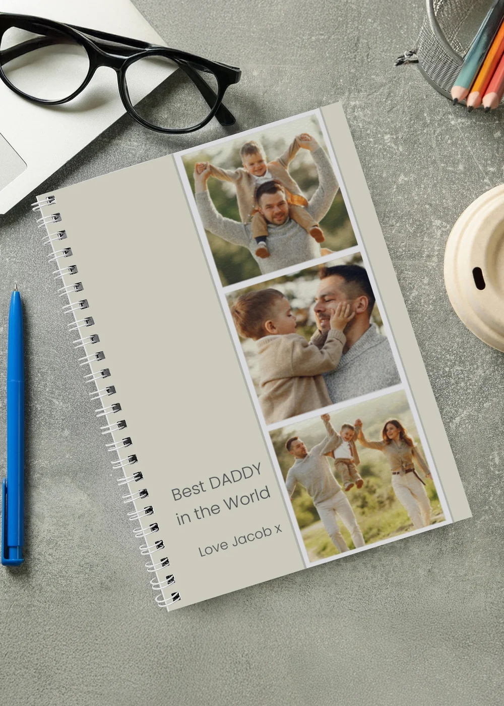 Personalised Memento Company Photo Upload Polaroid Notebook Multi - One Size Image 3