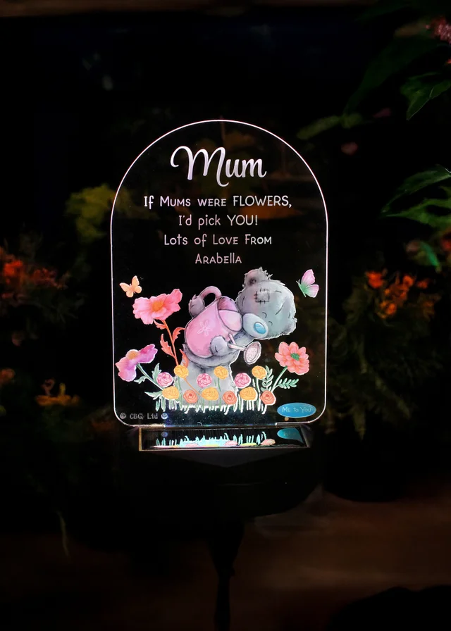 Personalised Memento Company Me to You Garden LED Solar Light Floral