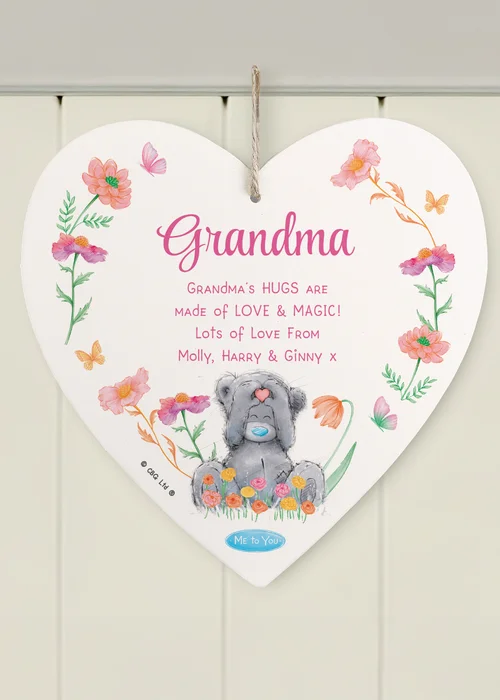 Personalised Memento Company Me to You Flowery Hanging Heart Ornament Floral - One Size Image 2