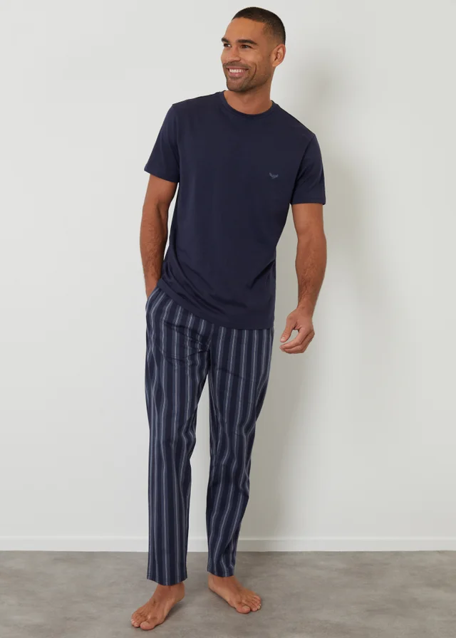 Threadbare Navy Stripe Pyjama Set