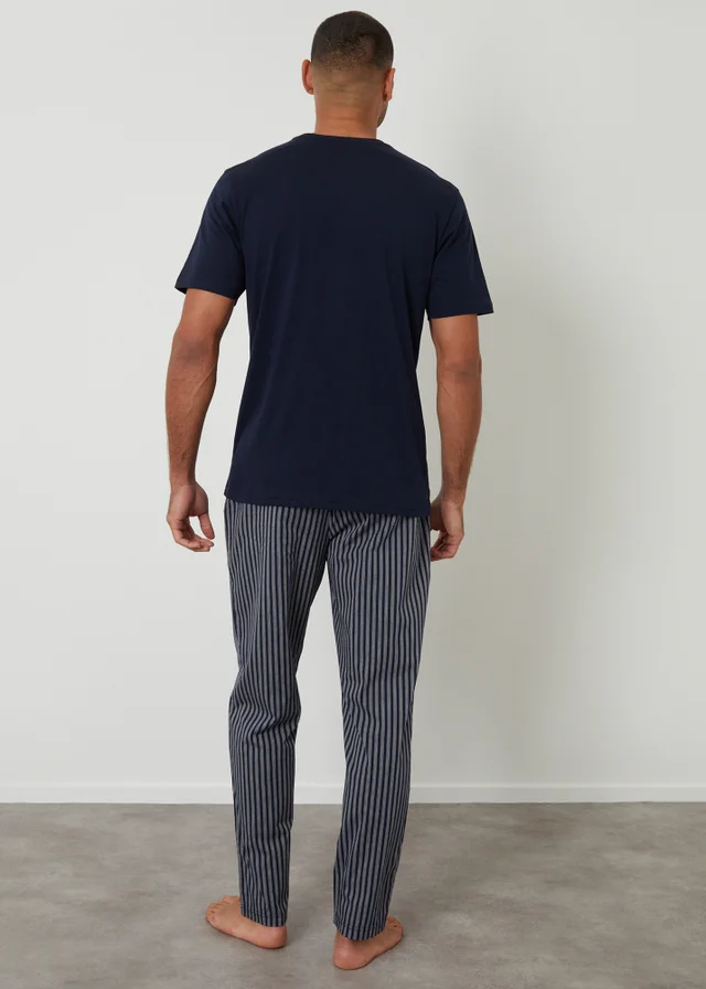 Threadbare Navy Stripe Pyjama Set