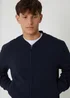 Threadbare Navy Zip Through Sweat Bomber - 2XL Image 4