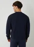 Threadbare Navy Zip Through Sweat Bomber - 2XL Image 2