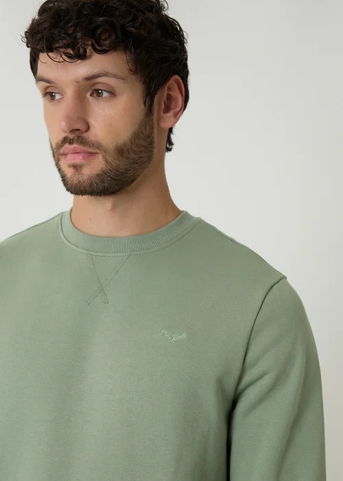 Threadbare Green Cotton Blend Crew Neck Sweatshirt - XL Image 4