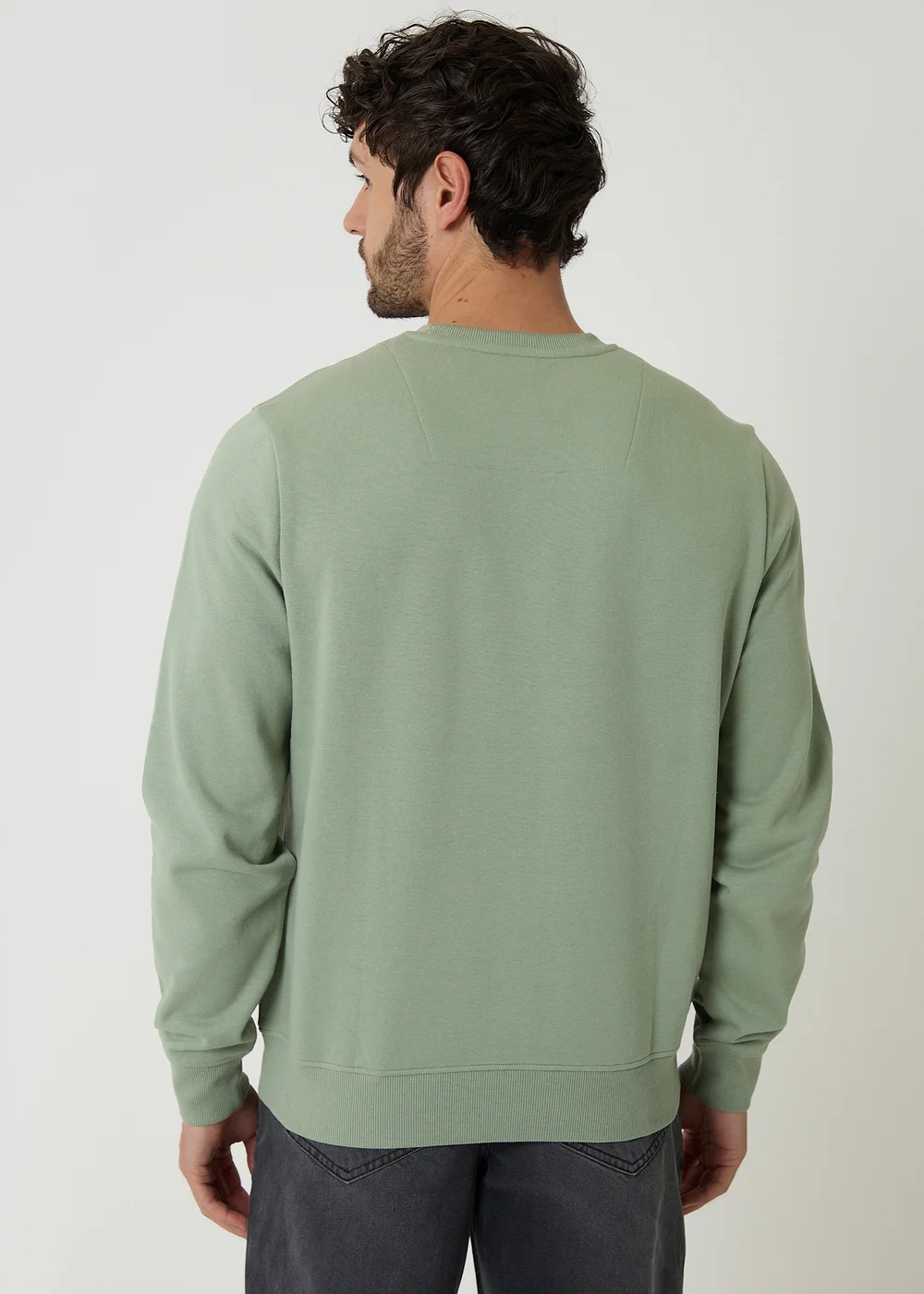 Threadbare Green Cotton Blend Crew Neck Sweatshirt - XL Image 2