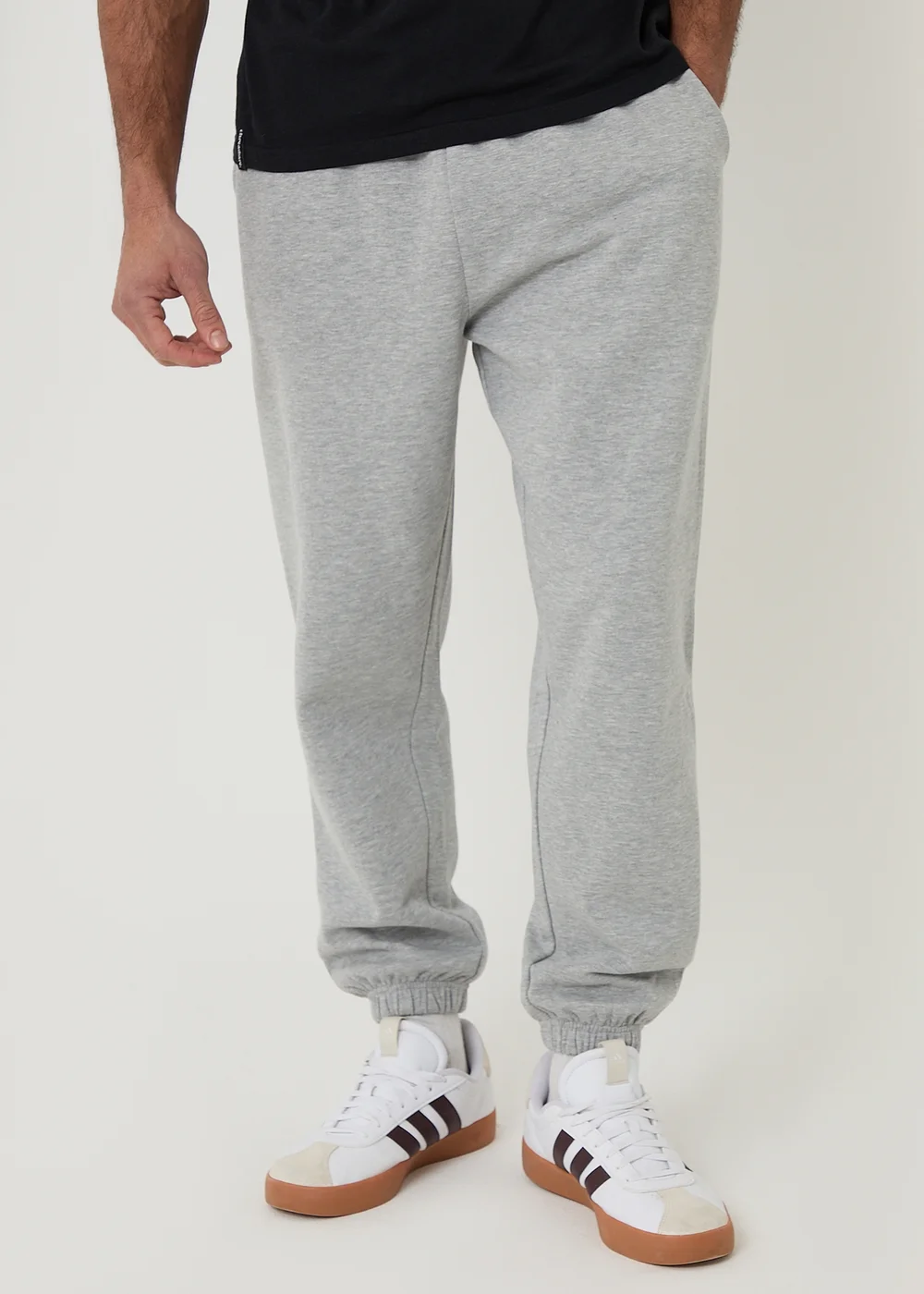 Threadbare Light Grey Tapered Joggers - S Image 1