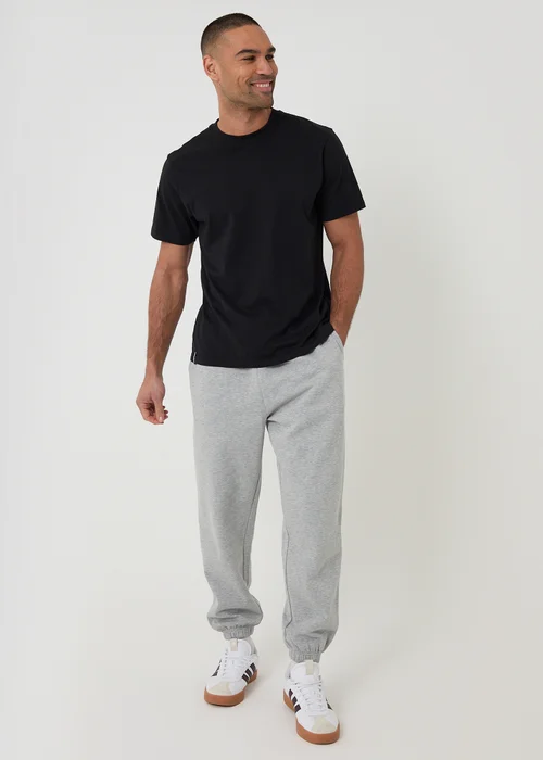 Threadbare Light Grey Tapered Joggers - S Image 3