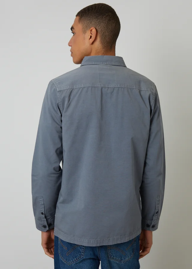 Threadbare Blue Lightweight Cotton Shacket