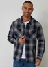 Threadbare Navy Check Waffle Textured Shacket - S Image 1