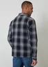 Threadbare Navy Check Waffle Textured Shacket - S Image 2