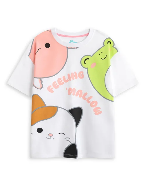 Vanilla Underground Squishmallows Girls Pink Feelin' Mallow Short Pyjama Set (5-14 Years) - Pack of 2 - 13-14 Yrs Image 2