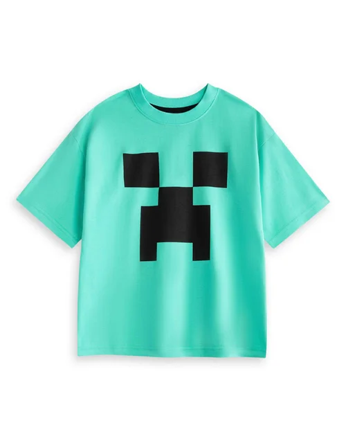 Vanilla Underground Minecraft Boys Multicoloured Creeper Multi-Pack of 2 Short Pyjama Set (5-14 Years) - 11-12 Yrs Image 4
