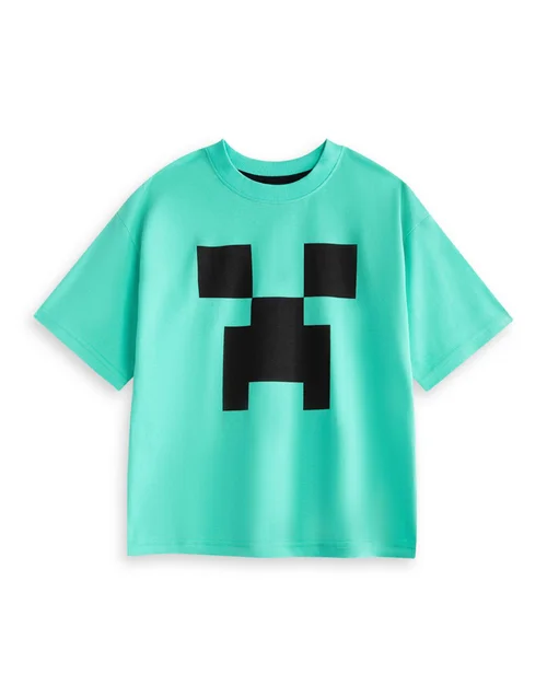 Vanilla Underground Minecraft Boys Multicoloured Creeper Multi-Pack of 2 Short Pyjama Set (5-14 Years) - 11-12 Yrs Image 5