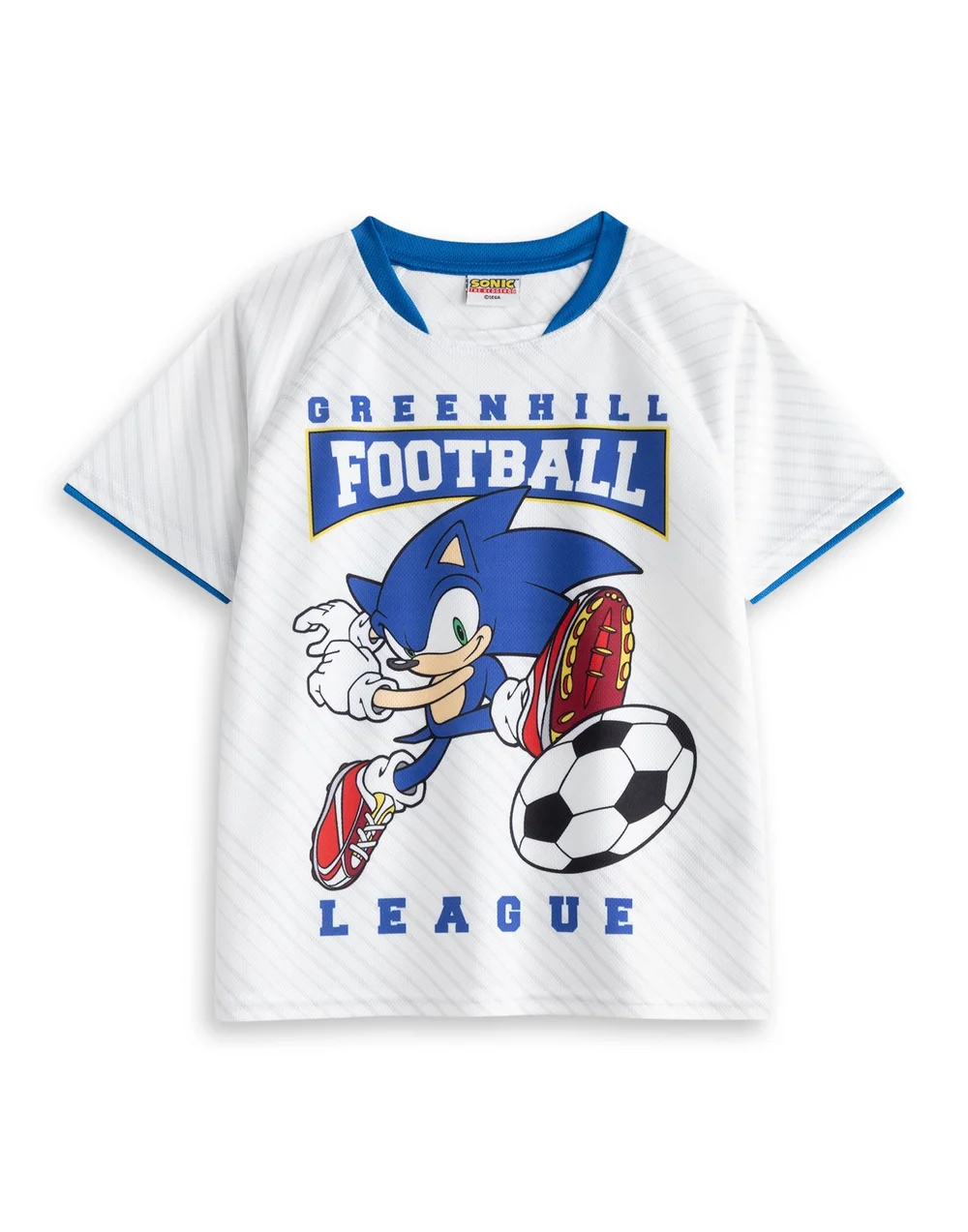 Vanilla Underground Sonic The Hedgehog Boys White Greenhill League Football Kit (3-12 Years) - 7-8 Yrs Image 3