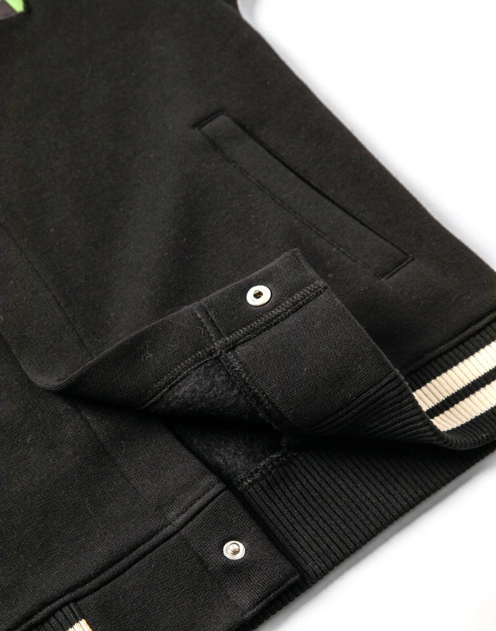 Vanilla Underground Minecraft Boys Black Creeper Varsity Jacket (5-14 Years) - 7-8 Yrs Image 5