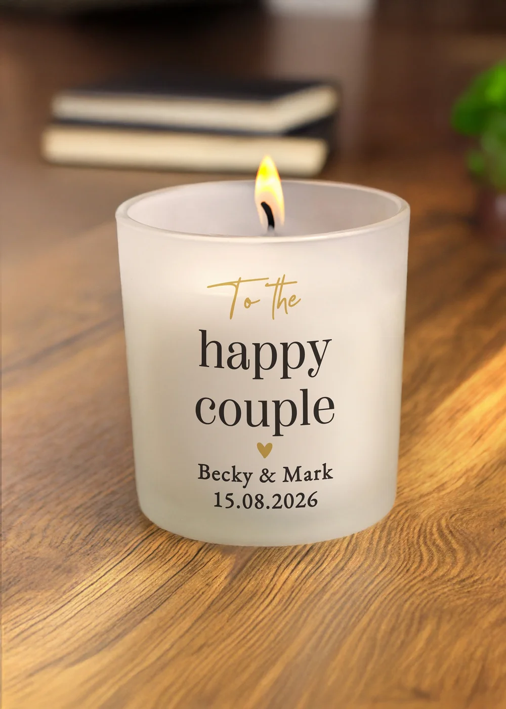 Personalised Memento Company Black & Gold Frosted Candle - One Size Image 2