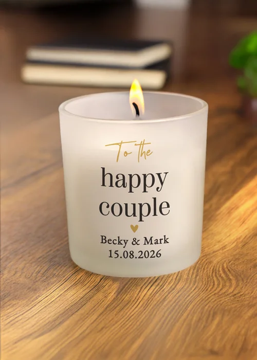 Personalised Memento Company Black & Gold Frosted Candle - One Size Image 2