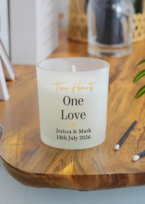 Personalised Memento Company Black & Gold Frosted Candle - One Size Image 3