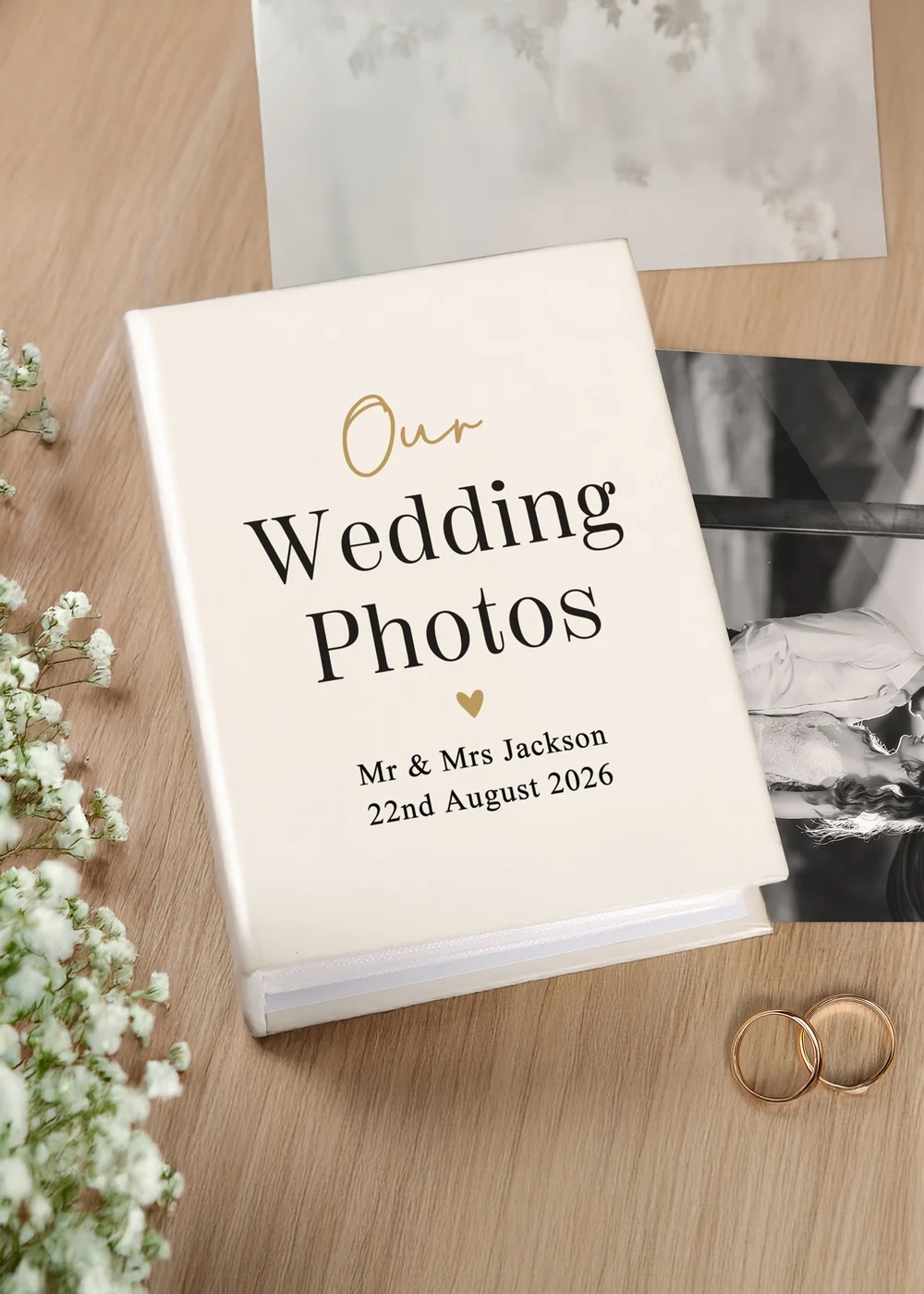 Personalised Memento Company Black & Gold Photo Album 6x4 - One Size Image 3