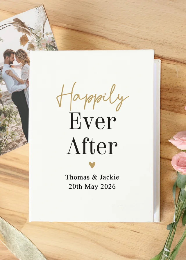 Personalised Memento Company Black & Gold Photo Album 6x4