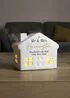 Personalised Memento Company Black & Gold LED Ceramic House - One Size Image 1