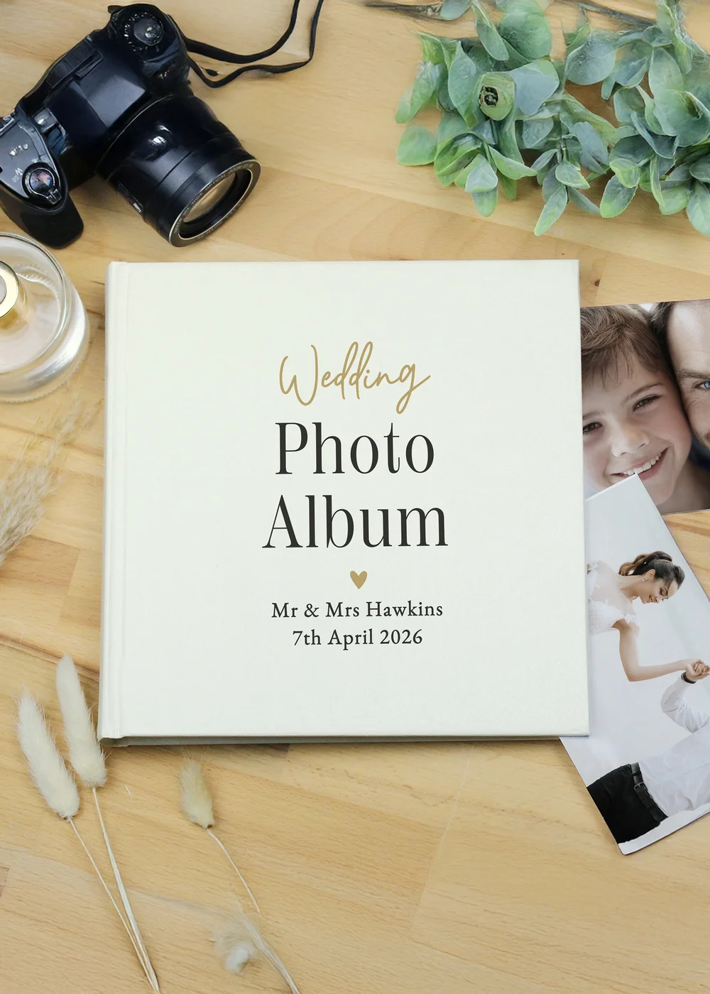 Personalised Memento Company Black & Gold Square Photo Album - One Size Image 1