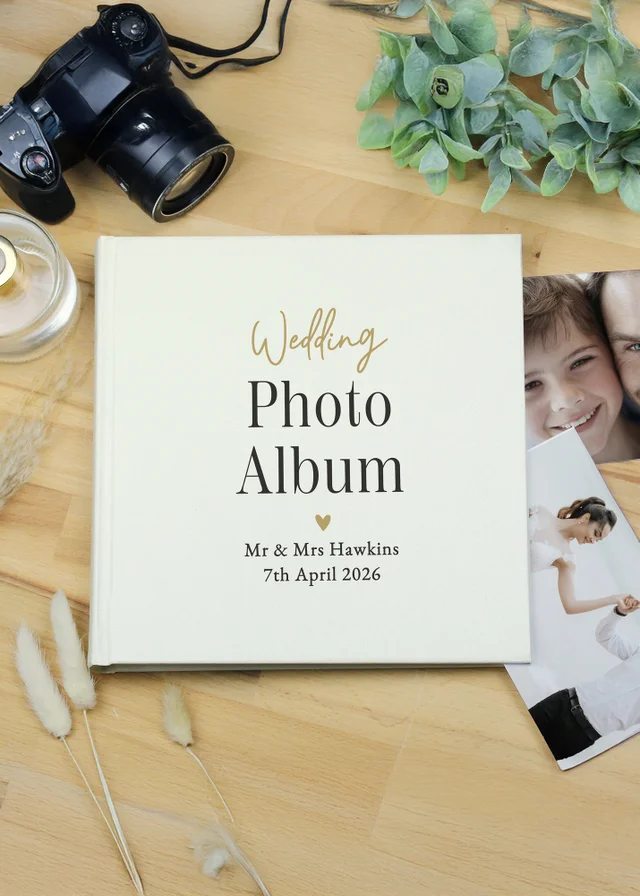 Personalised Memento Company Black & Gold Square Photo Album