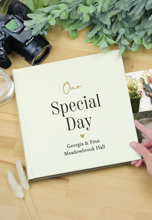 Personalised Memento Company Black & Gold Square Photo Album - One Size Image 3