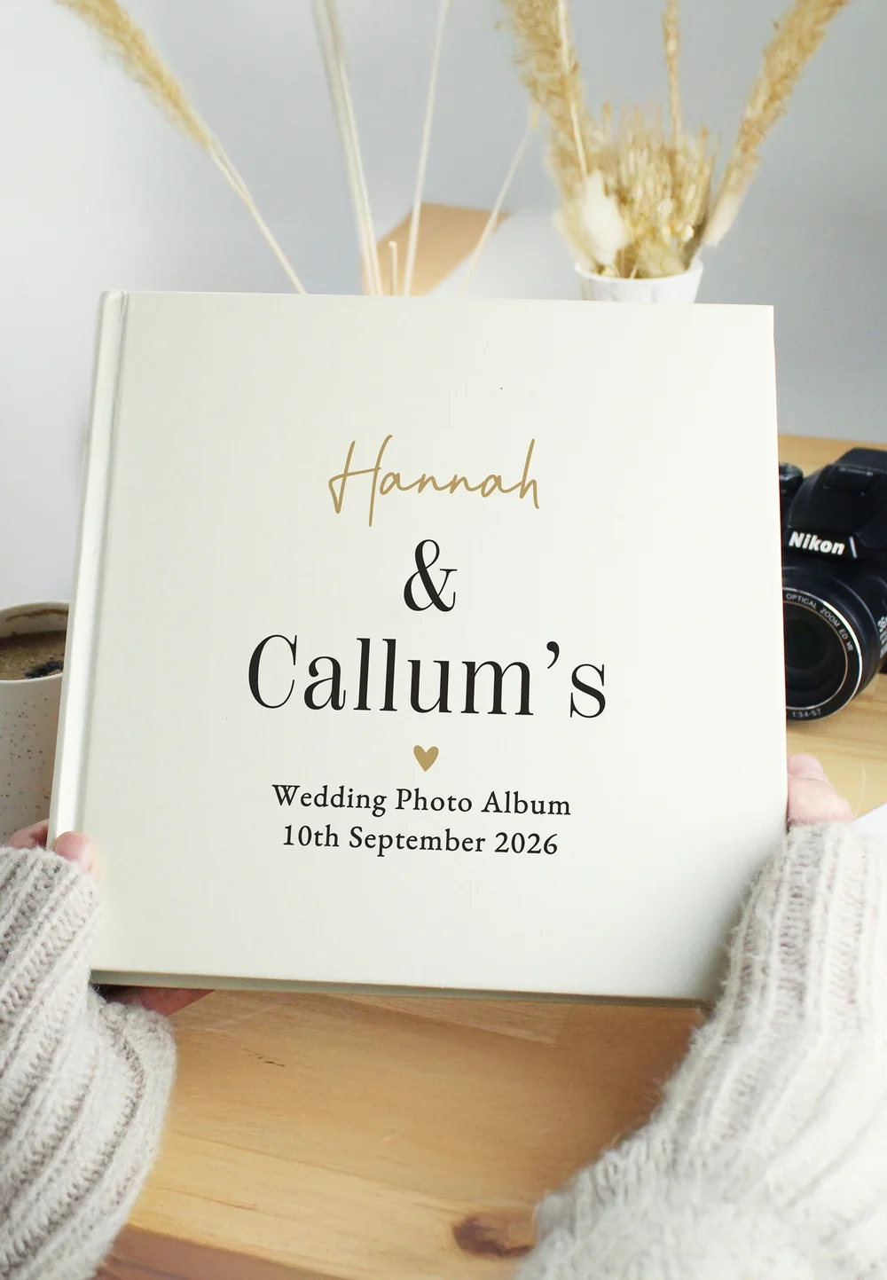 Personalised Memento Company Black & Gold Square Photo Album - One Size Image 2