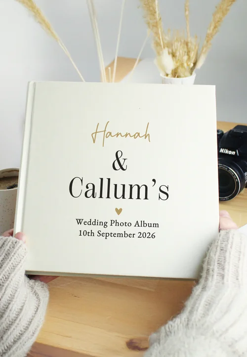 Personalised Memento Company Black & Gold Square Photo Album - One Size Image 2