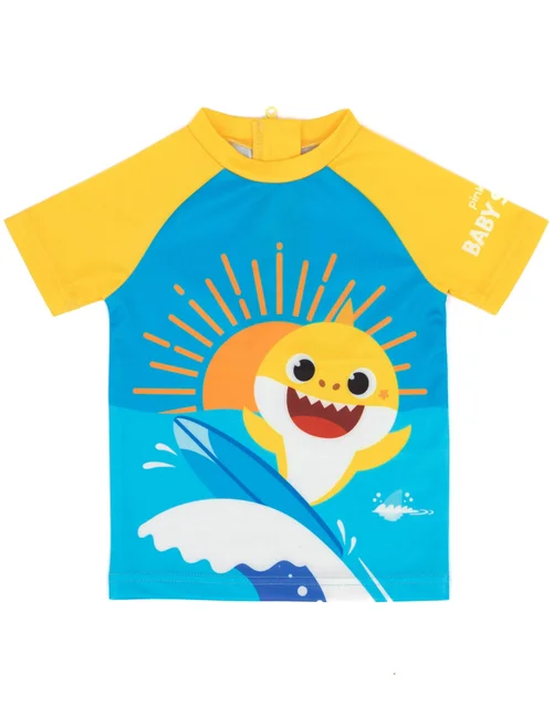Vanilla Underground Blue Baby Shark Kids Sun Safe Swimsuit (12months - 6years) - 1-1.5 Yrs Image 3