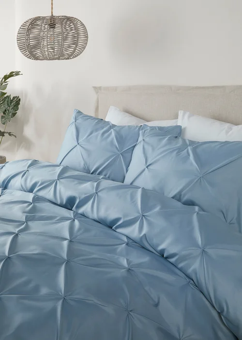 Serene Lara Blue Duvet Cover Set - Single Image 2