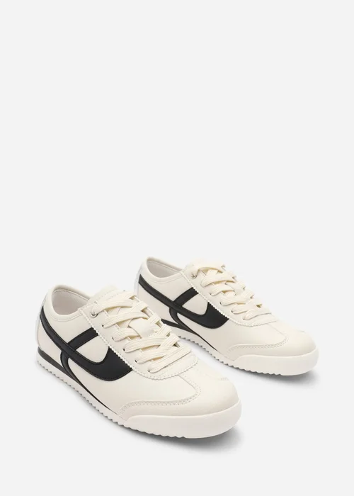 Where's That From Brisa Beige Court Trainer With Black Stripe - 4 Image 4