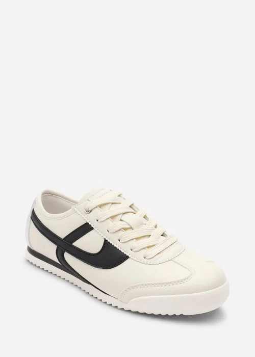 Where's That From Brisa Beige Court Trainer With Black Stripe - 4 Image 3