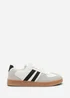 Where's That From Venice White Retro Lace-Up Stripes Trainer - Size 6 Image 2