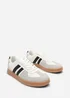 Where's That From Venice White Retro Lace-Up Stripes Trainer - Size 6 Image 4